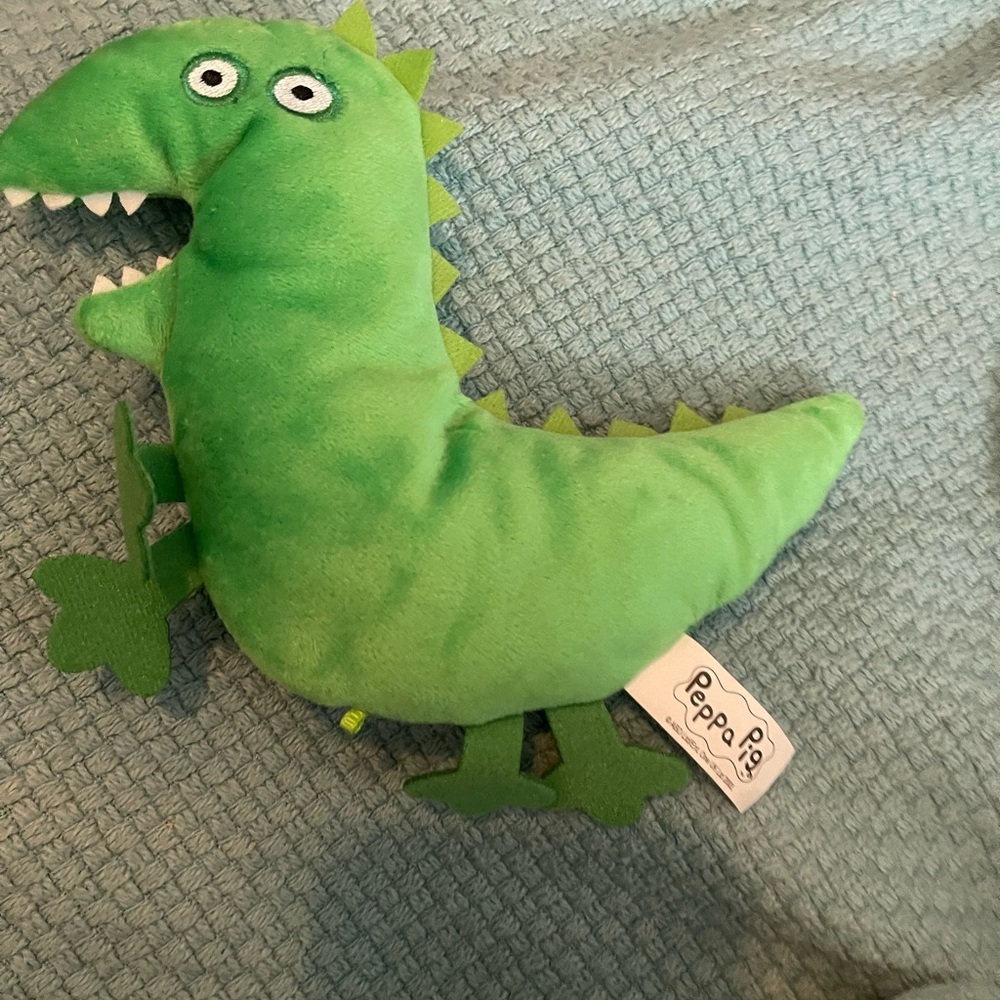 Peppa Pig George's Green Mr. Dinosaur 8" Plush Stuffed Animal Jazwares 2003